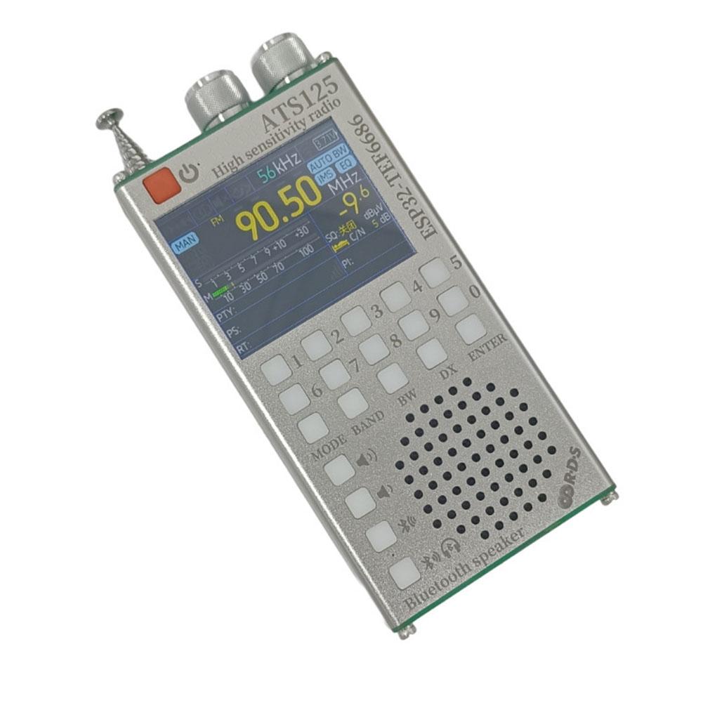 ATS125 FM Radio Featuring TEF6686 Chip 2 4 Inch IPS Touchscreen Numeric Input and 2500mAh Battery for Portable Use