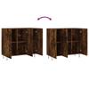 Sideboard Smoked Oak 90x34x80 Cm Wood Based Panel