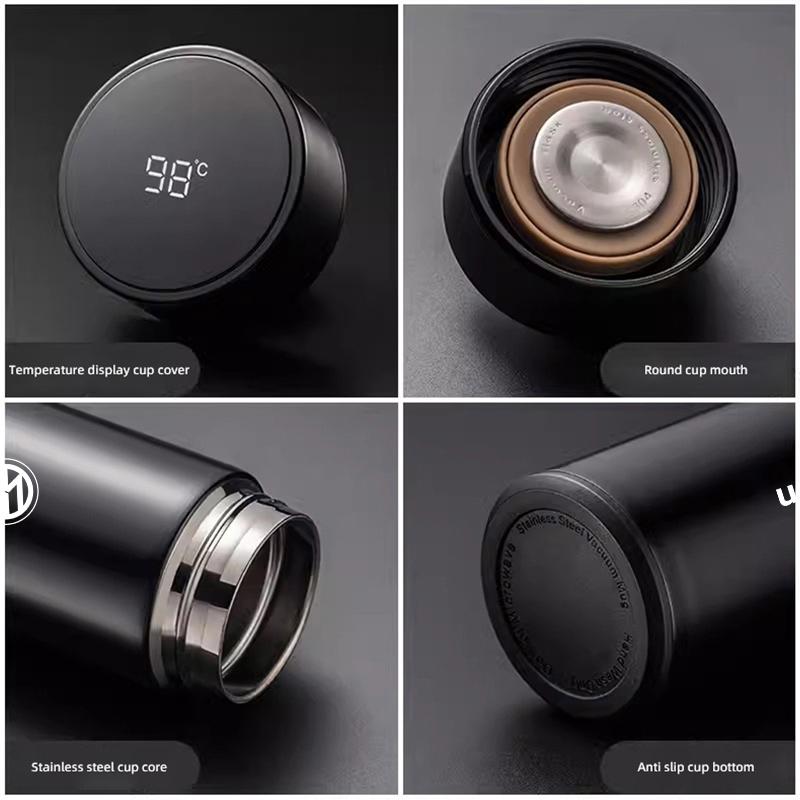 500ML Car Vacuum Cup 304 Stainless Steel Thermos Flask For VW R GTI Polo Golf Passat B6 Tiguan Arteon CC Taigo Jetta Tire Valve