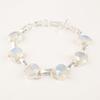 Milky Opal Gemstone 925 Sterling Silver Jewelry Bracelet 9" Personalized Gift RB-6-10