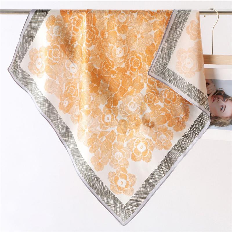 68*68cm 100% Mulberry Silk Scarf Luxury Printed Square Shawl Elegant Lightweight Soft Fashion Accessory Premium Gift for Women Chic