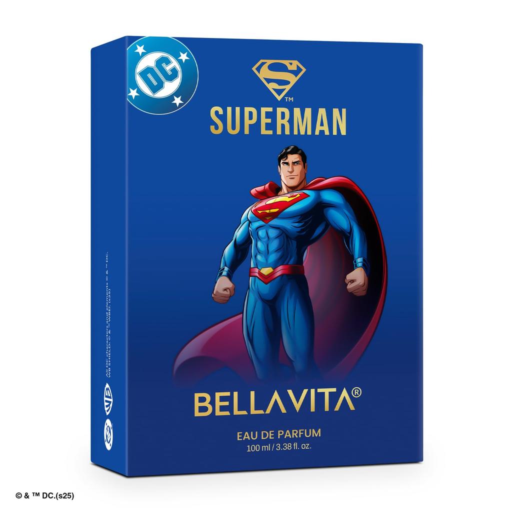 SUPERMAN | Långvarig EDP 100ml Parfym för män | Bergamott, Jasmin och Mysk | Premiumdoft för män