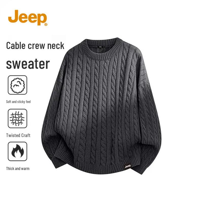 JEEP Men s Cable Knit Pullover Sweater 3XL