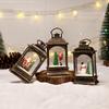 Christmas Decoration LED Plastic Glowing Santa Claus Interior Scene Water-Filled Flat Wind Lantern Tabletop Ornament Snowman