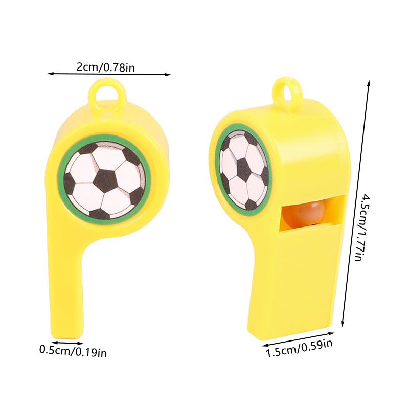 24pcs Plastic Soccer Whistles with Rope Kids Football Birthday Party Favors Goody Pinata Filler Toys Boy Girl Christmas Gifts