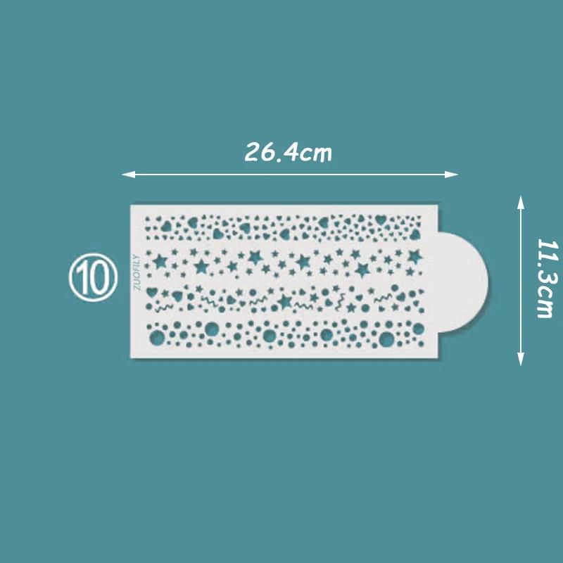 

New Pattern Fondant Cake Mesh Stamps Stencils Embossing for Decorating Tool Plastic Spray Mold Wedding Suger Chocolate Painting
