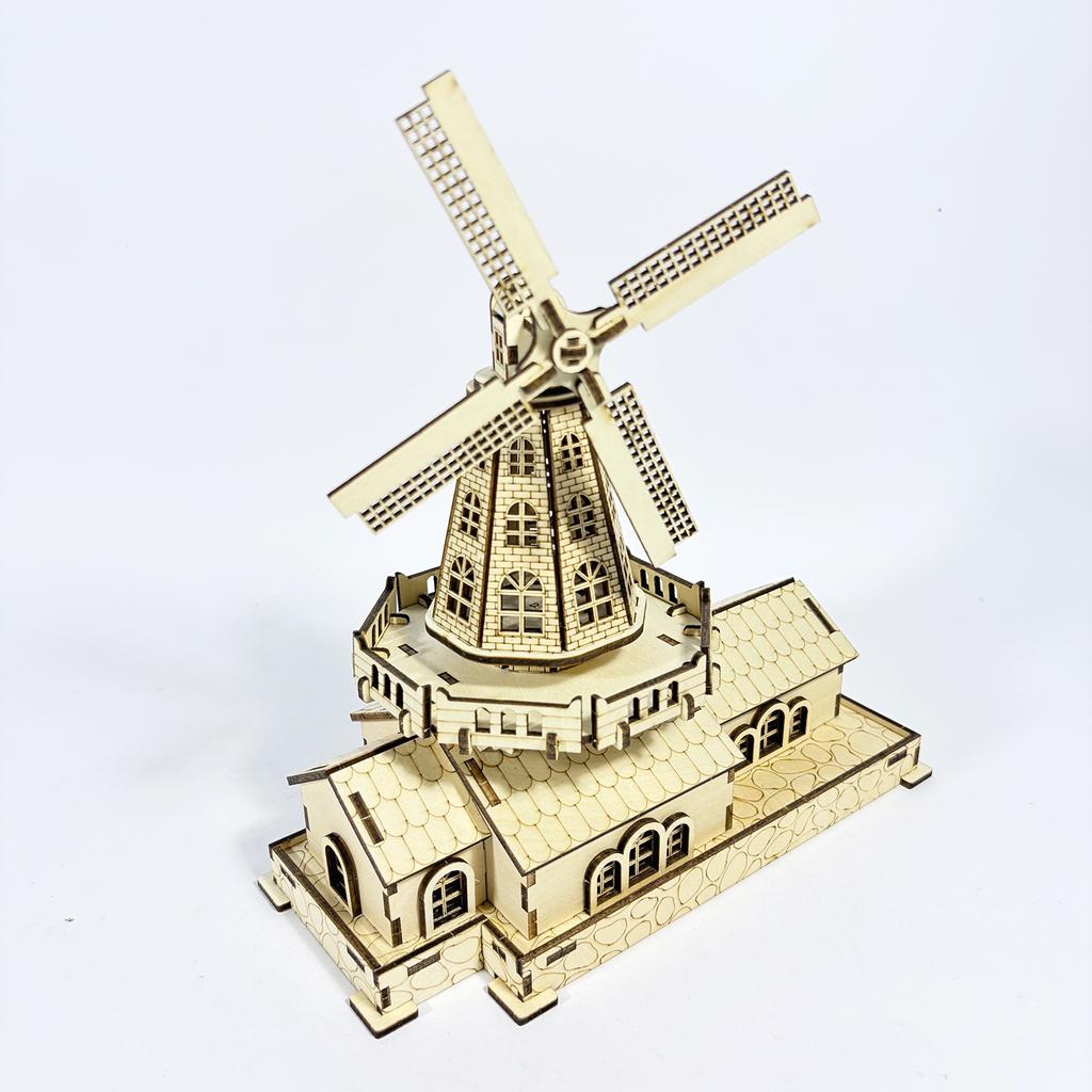 3D Wooden DIY Handmade Windmill Model Kit Christmas, Halloween, Thanksgiving Gifts The perfect present for family and friends Ca