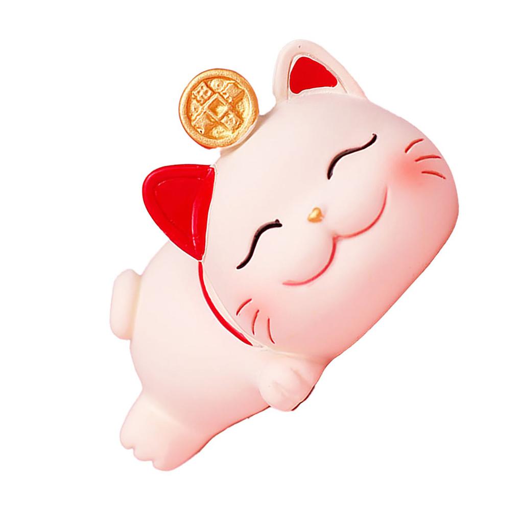 Lucky Cat Ornament Synthetic Resin Fortune Cat Statue Decoration for Home Living Room SJ0001 2