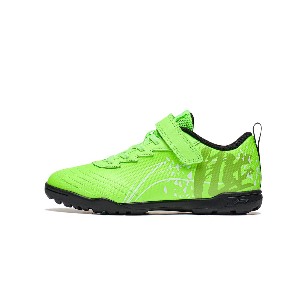 Li Ning Kids Sports Trend Low Top Soccer Shoes Fluorescent Green Unisex Sneakers YKGU012-51