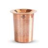 Pure Copper Full Embossed Design Glass Tumbler Cup with Lid, Drinking Serving Water, Yoga Ayurveda, Volume-300 ML (Pack of 1)