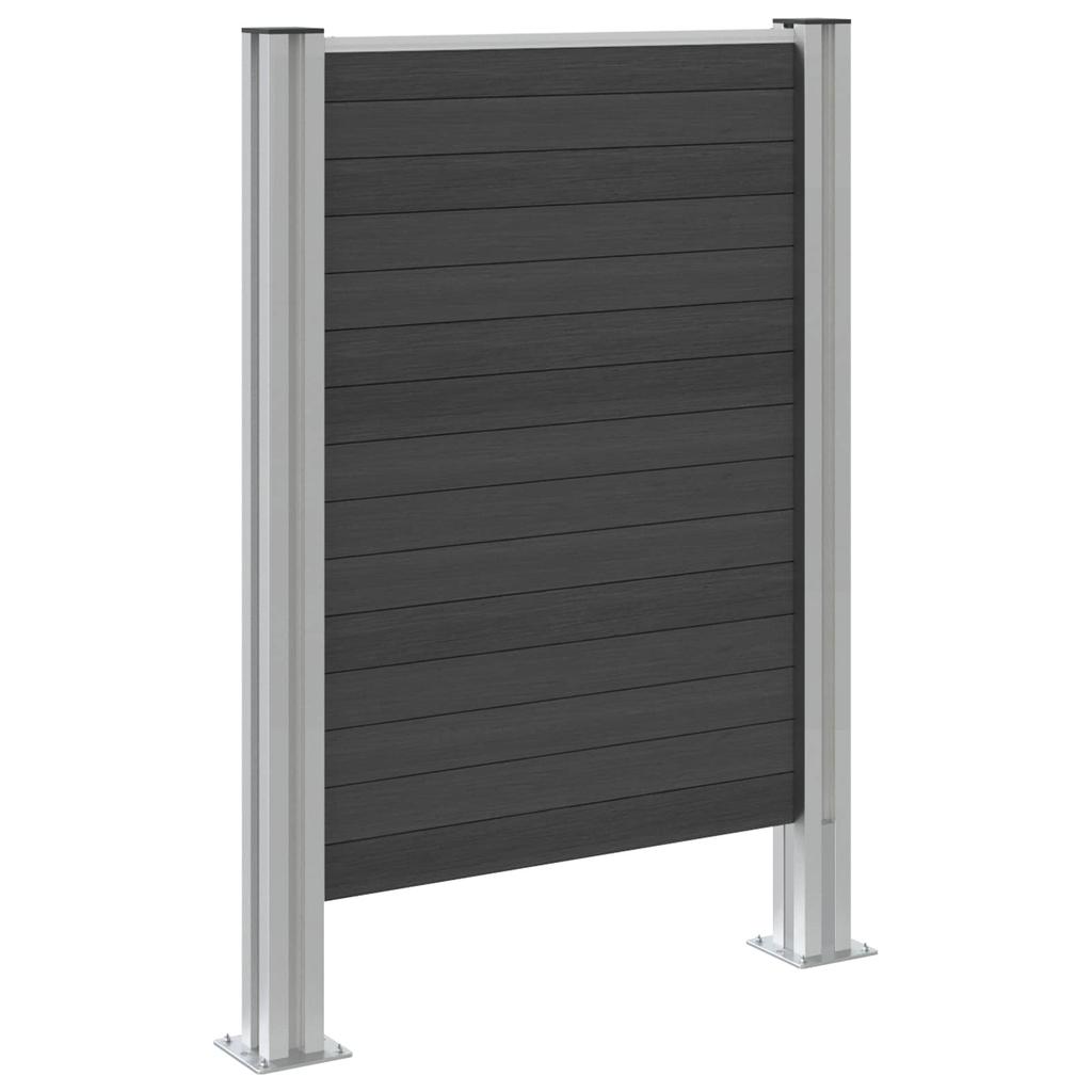 Waste Bin Fence Gray 85 X 12 X 115 Cm Aluminum and WPC
