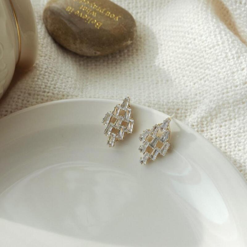 

Mifucell Argyle Bling Waffle Earrings Ball Earrings for Women gold