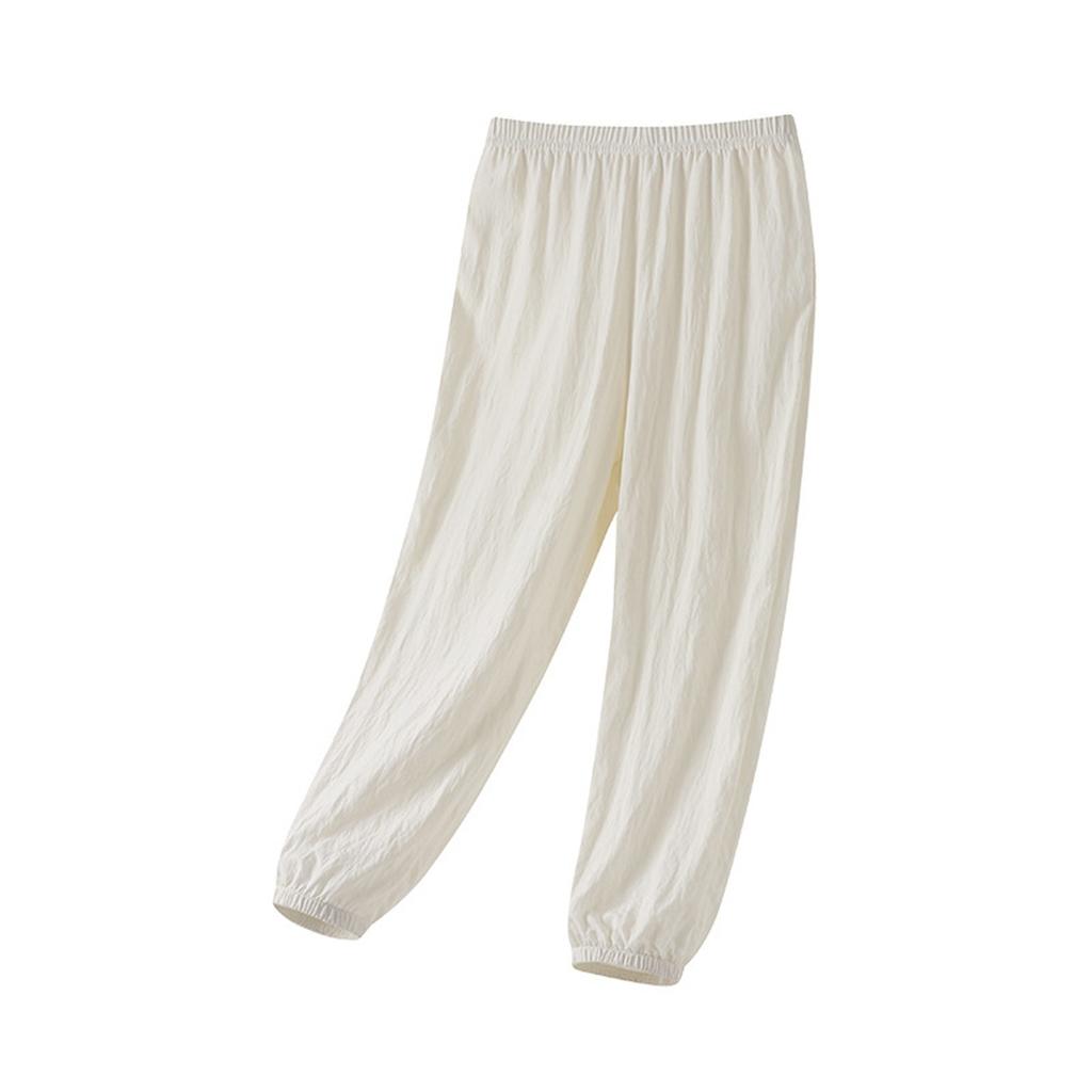 Children's Leisure Summer Ice Silk Loose Mosquito Pants In Large Children's Cool Feeling Tie Foot Thin Pants