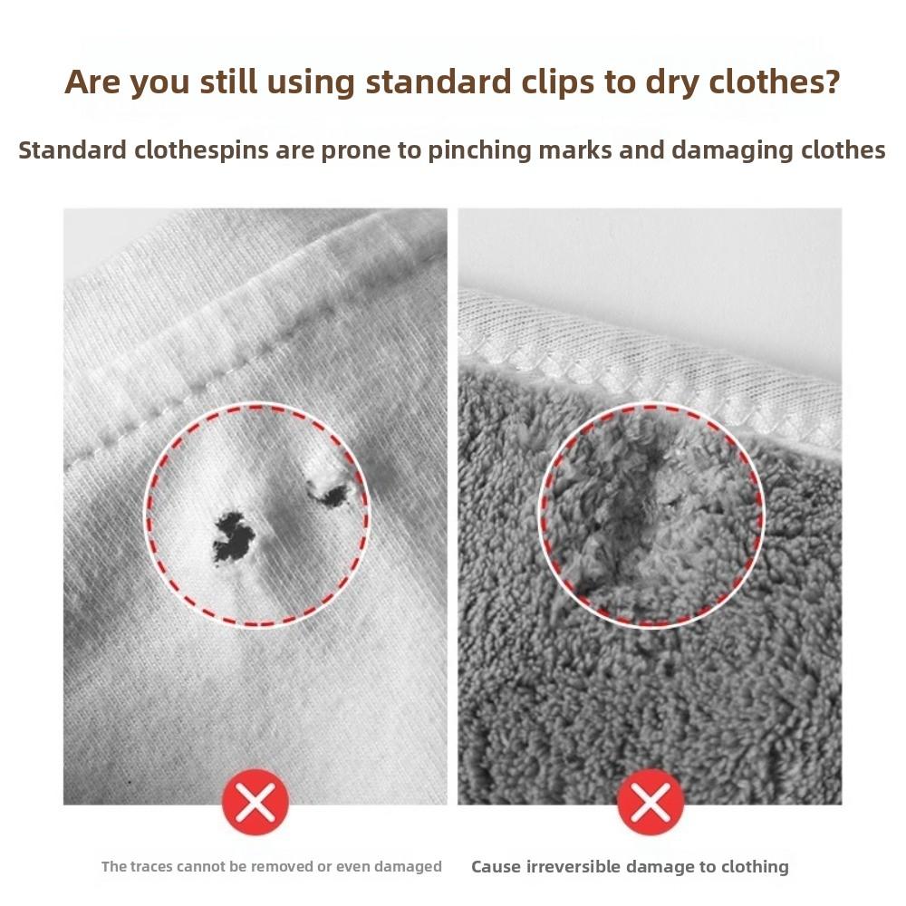 12pcs Windproof Non-marking Clip No Pressing Marks Clothes Pins Durable Underwear Clips  Household