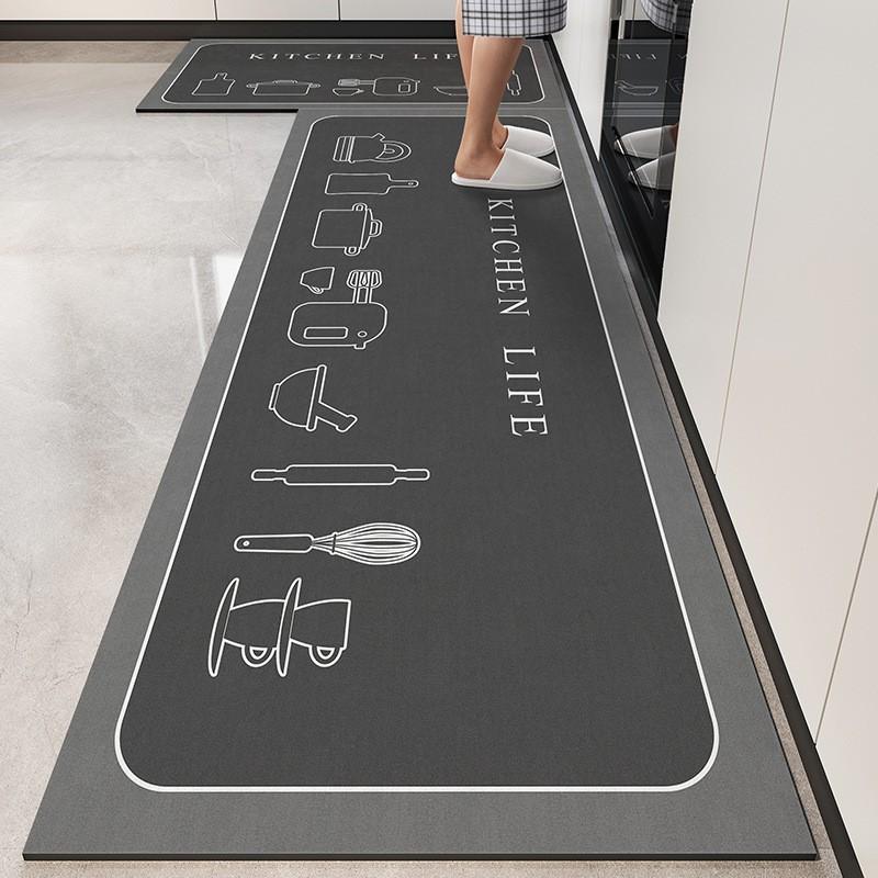 Silica Diatomite Kitchen Mat Non-Slip Water Resistant Oil Proof Floor Rug Bathroom Easy Clean
