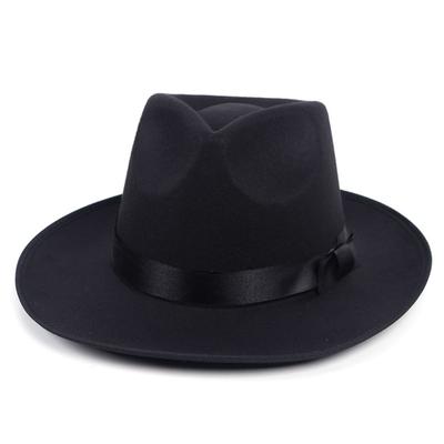 Şanghay Plaj Şapkası Retro Silindir Şapka Yünlü İngiliz Caz Şapkası Erkek Michael Jackson Şapkası Erkek Büyük Eaves Şapkası