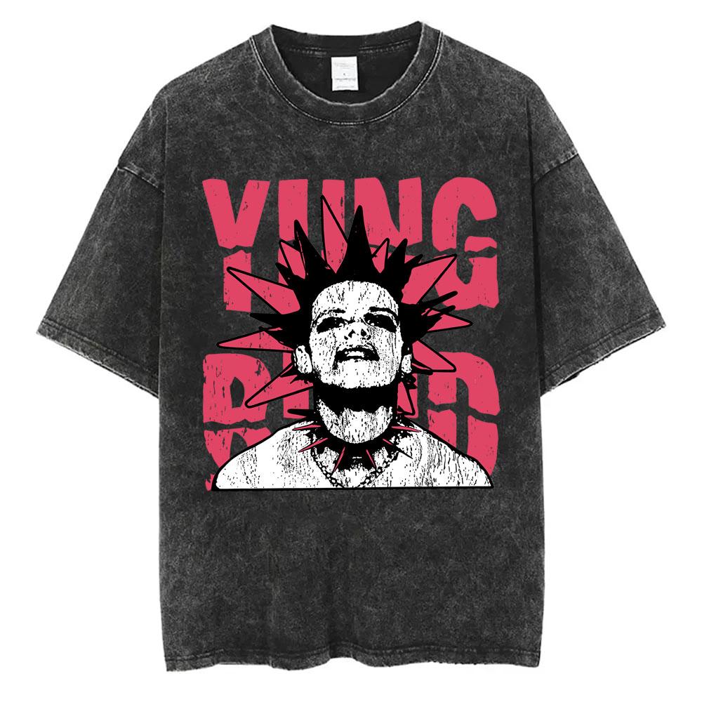 Rocker Yungblud IDOLS Wings World Tour T-shirt Men Women Rock Harajuku Vintage Washed T Shirts Casual Oversized T-shirts