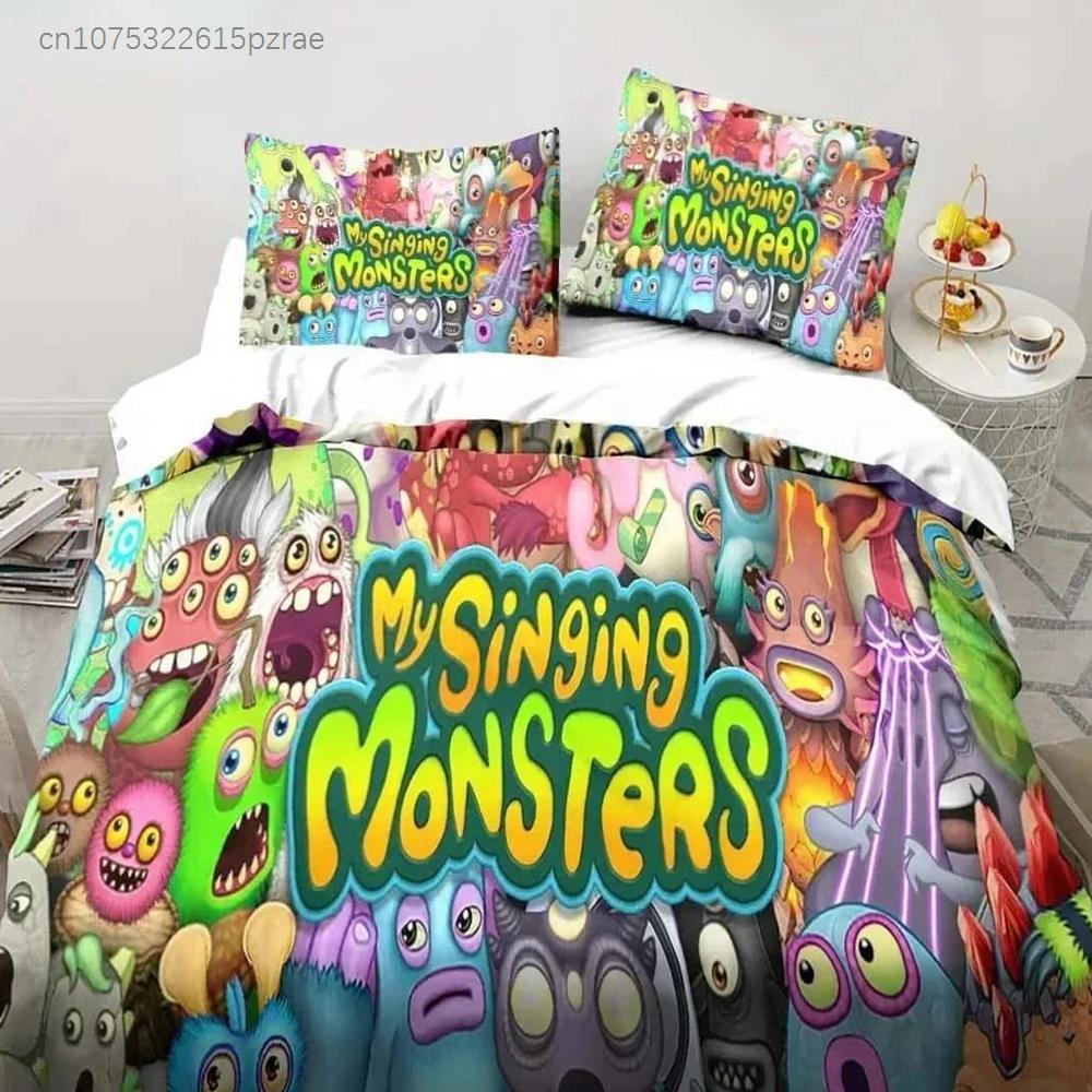 3D Druck Mein Spiel Singende Monster Bettwäschesets Bettdecke Steppdecke Bettbezug Bettbezug Kissenbezugsets Kinder Erwachsenengröße