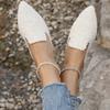 Fashion Women's Baotou Slippers Spring New Pointed Head Deep Mouth Suede Soft Sole Anti-slip Wear-resistant Flat Shoes