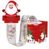 Christmas Main Red Picture Santa Claus Reindeer Pattern Paper Box Decor Props