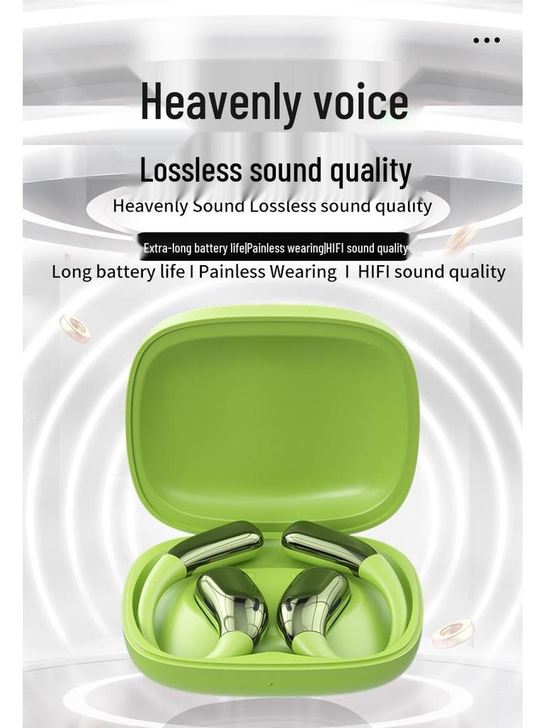 Private Mold Wireless Earbuds: Non-In-Ear, Low Latency, Long Battery Life, AI Translation, Hanging Ear Design