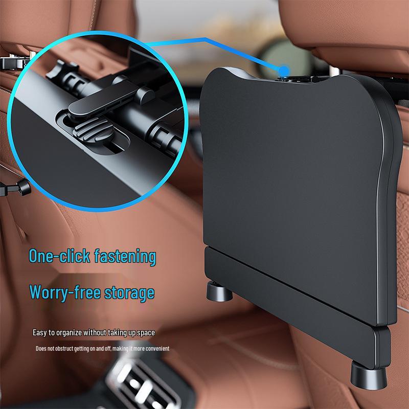 Car Travel Multifunctional Seat Back Table: Adjustable Cup Holder & Laptop Stand for Adults & Kids