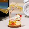 Creative Design Natural Crystal Crystal Tree Colorful Gravel Fortune Cat Fortune Tree Christmas Gifts