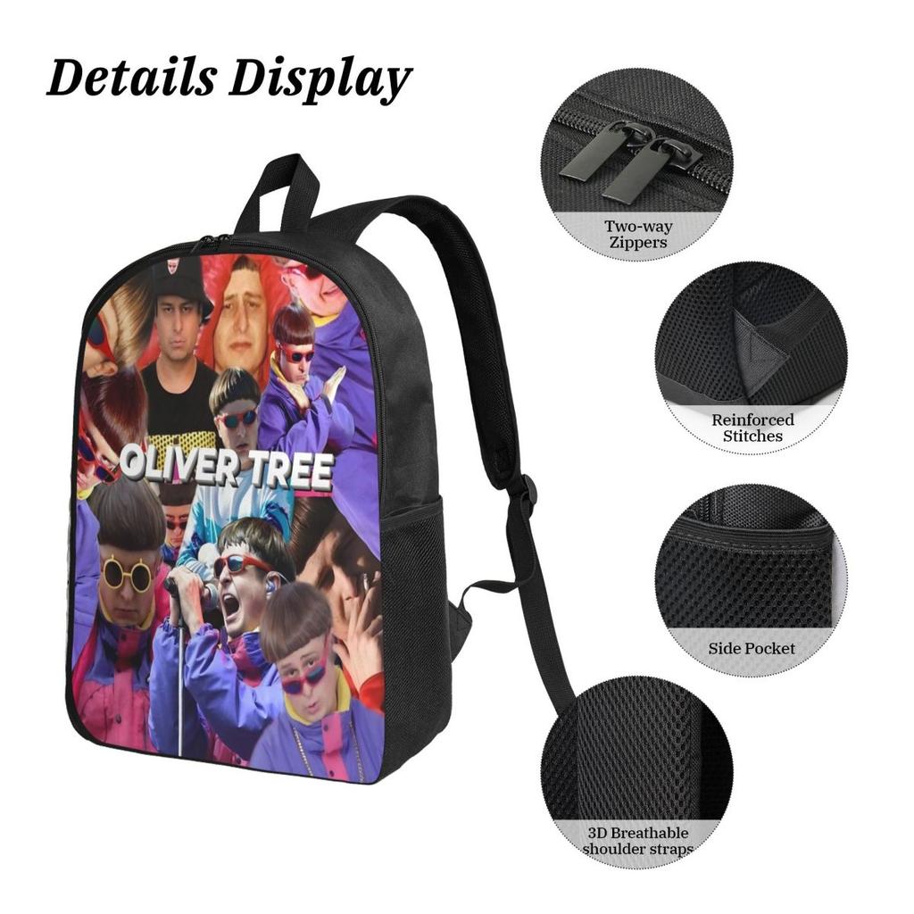 3Pcs RIP Oliver Tree 1993-2026 Theme Backpack Set for Boy Girl Pen Bags Bookbag Sets with Lunch Box For School Students Knapsack
