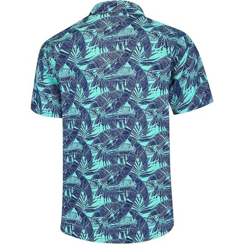 Men's Short Sleeved Hawaiian Shirt Quick Drying Loose Fit Floral Print Tropical Cruise Beach Button Graffiti Aloha