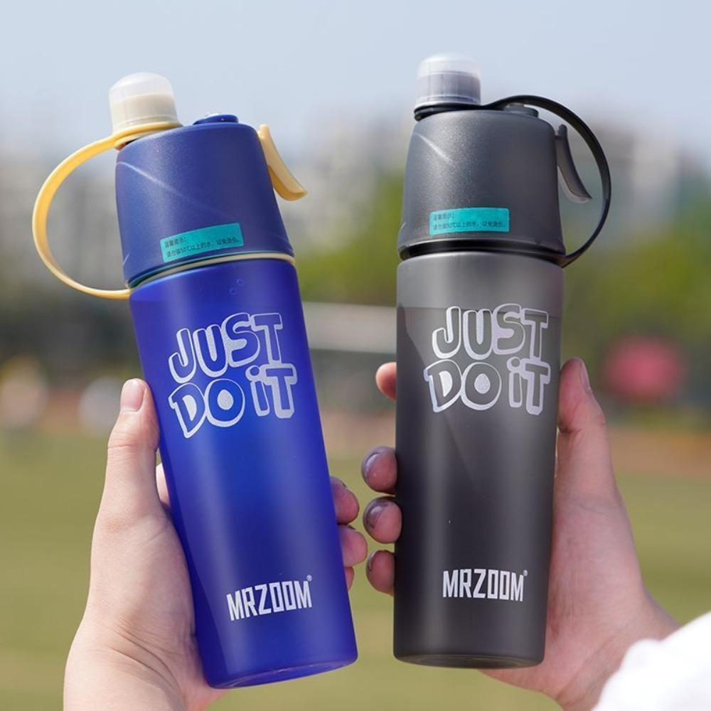 Cool Down Summer Spray Water Cup 600ml Sports Plastic Bottle Spray Water Bottle Summer