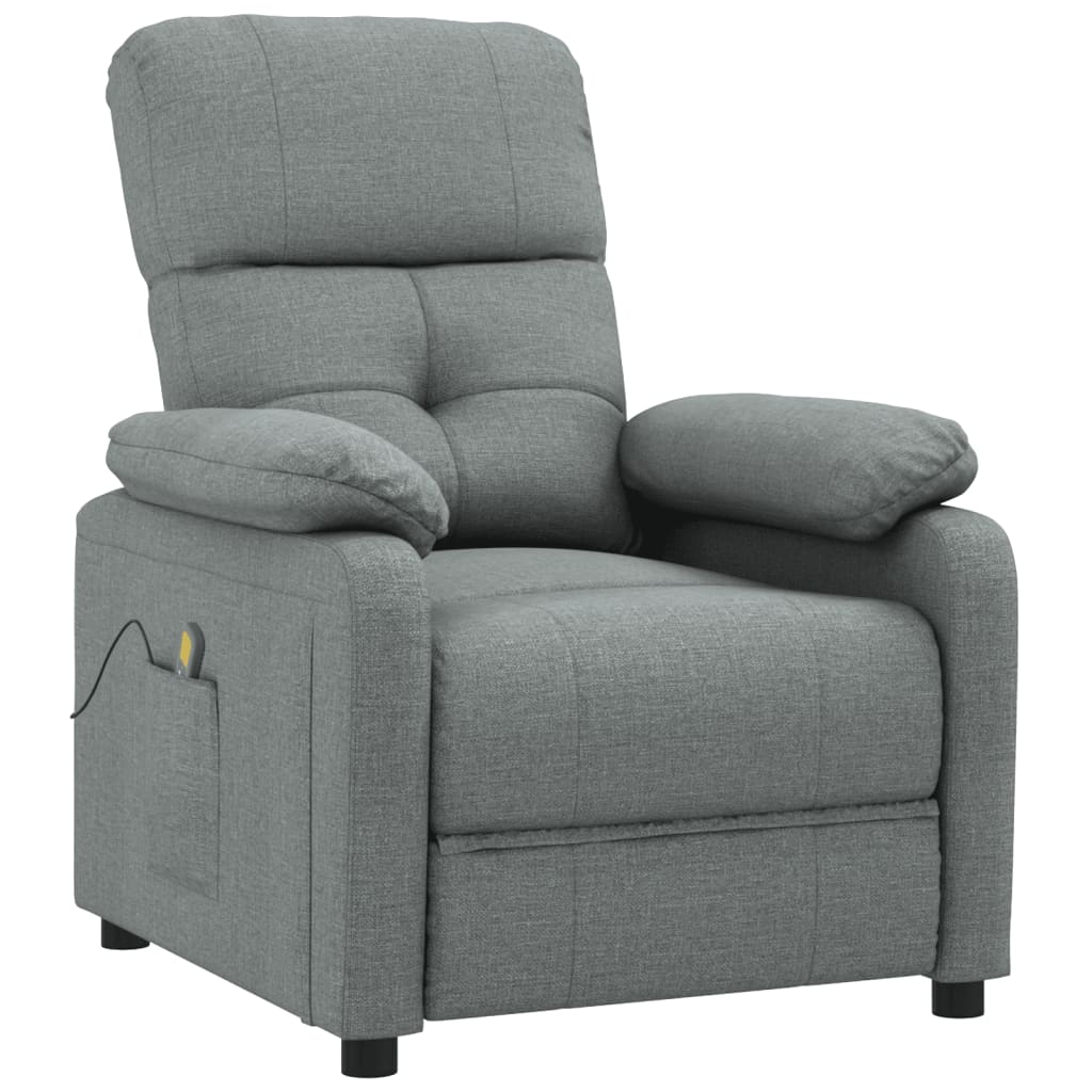 Vidaxl Armchair With Massage, Dark Gray, Fabric