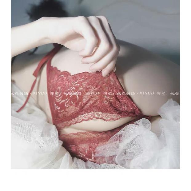 Japanese-style pure and cute fairy lace bow-tie girl T Sexy thong underwear