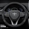 Capa de Couro para Volante de Carro para Toyota CHR RAV4 Corolla Highlander Prius Yaris Prius RAIZE RUSE Auris Camry Acessórios