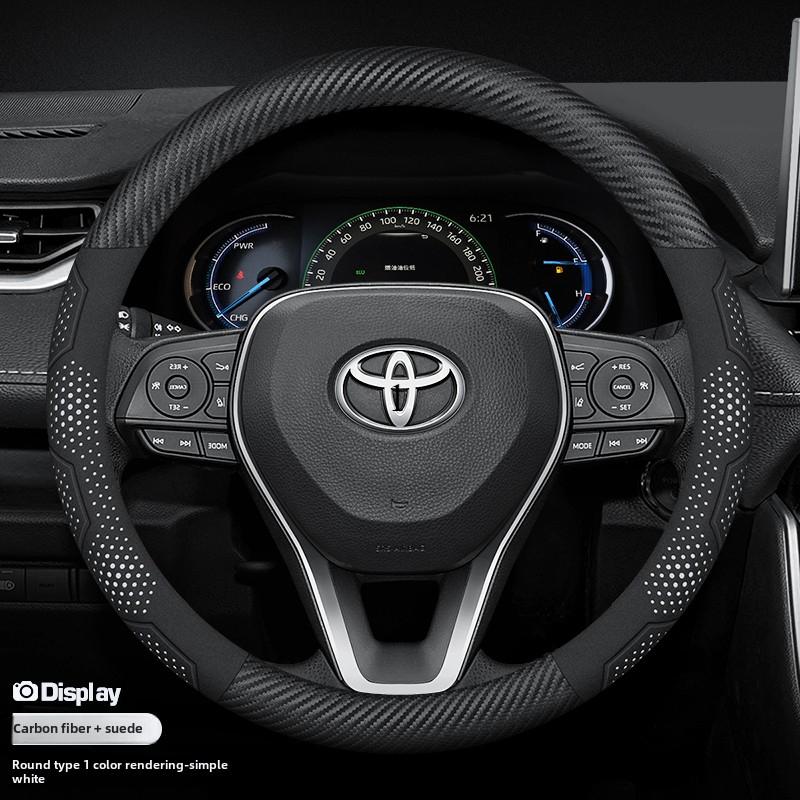 Capa de Couro para Volante de Carro para Toyota CHR RAV4 Corolla Highlander Prius Yaris Prius RAIZE RUSE Auris Camry Acessórios
