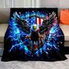 Bald Eagle and Flag Art Blanket Warm Soft Fluffy Kids and Adults Sofa Bed Throw Blanket for Home Travel Camping Large Size