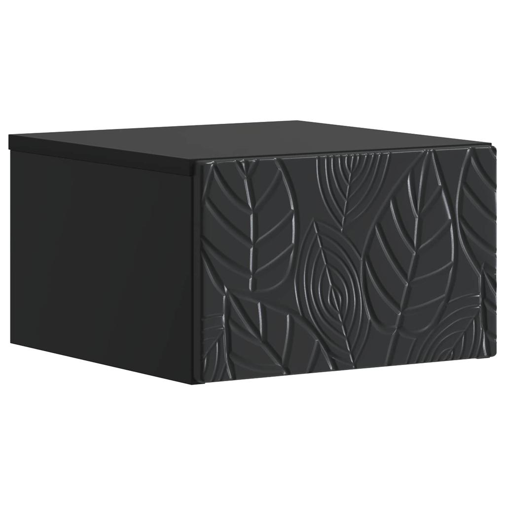 Wall Mounted Side Table Black 34.5 x 33 x 20 cm