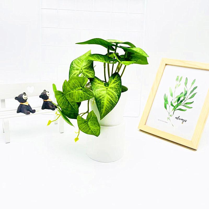 Simulation Epipremnum Aureum Potted Artificial Plant Decor Ornament