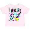 Inktastic I Love My Dad- 80s Retro Style Toddler T-Shirt Family Father Awesome