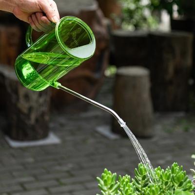 Große Kapazität Pflanzenbewässerungskanne Transparent mit Skala Langer Ausguss Bewässerungskanne Kunststoff Auslaufsicher Bewässerungssprüher