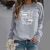 2026 Women's English Letter Pattern Round Neck Hoodie