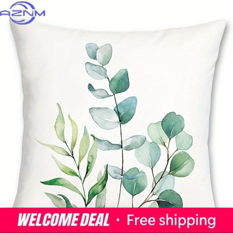 Home Decor Eucalyptus Leaves And Be Still Cushion Covers Pattern Cushion Cover Suitable For Sofa Bedroom Car Pillow Cover