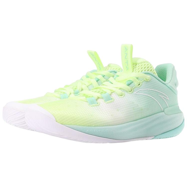 New ANTA Basketball Shoes Men Low Top Fluorescent Night Glow Green/Shallow Beach Green 112221616-4