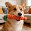 Carrot Shaped Dog Bite Rope Toy Durable Braided Cotton Rope Chew Toy Resistant Puppy Molar Teeth Cleaning Pet Supplies