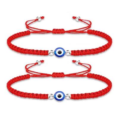 Women's Handmade Blue Devil's Eye Friendship Bracelet - Simple Fashion Trend