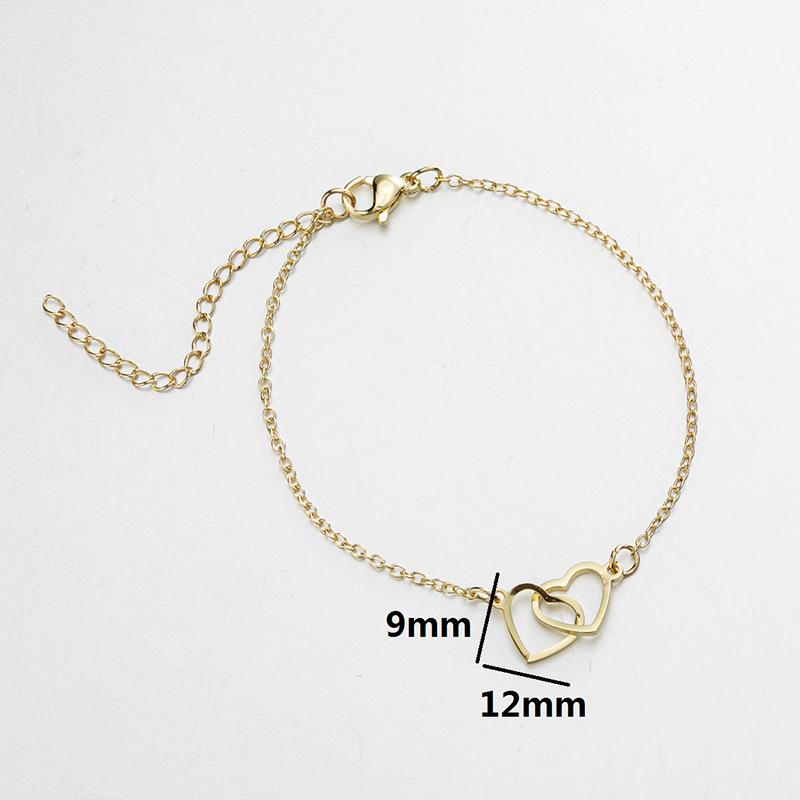 Stainless Steel Mini Heart Bracelet: Versatile Korean-Inspired Women's Fashion