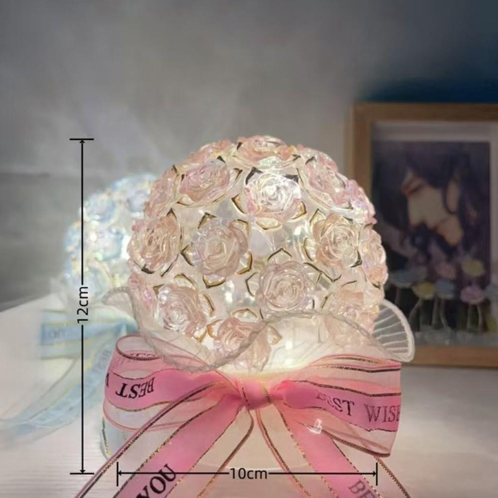 Handmade Flower DIY Night Lights DIY Lamps Flower Bouquet Light Gift Bedroom Decoration Light