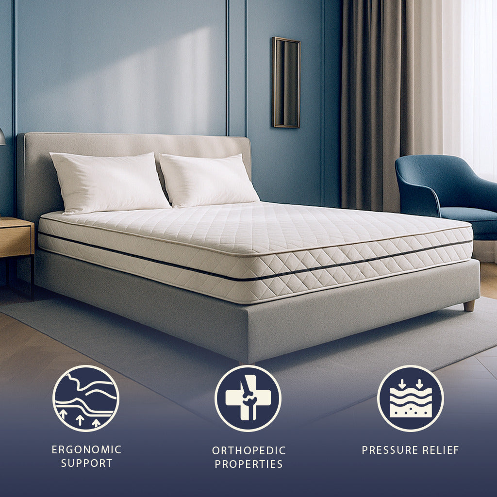 The White Stone Pocket Spring and Foam Mattress, 24 Cm | and Hypoallergenic