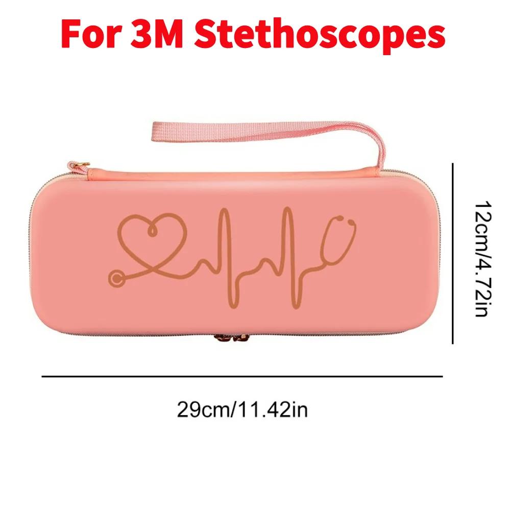 For 3M Littmann Cardiology III Stethoscope Storage Box Portable Travel Carrying Case Mesh Bag Hard EVA Medical Organizer