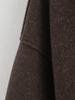 European & American Women's Retro Solid Color Lapel Short Jacket - Brown.