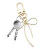 Trendy Bowknot Shape Key Rings Pendant Butterfly Knot Beads Keychain Accessories